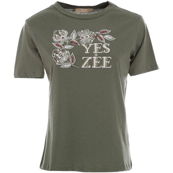 Abbigliamento Donna T-shirt & Polo Yes Zee T254 TG00 Verde