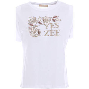 Abbigliamento Donna T-shirt & Polo Yes Zee T254 TG00 Bianco