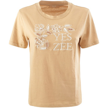Abbigliamento Donna T-shirt & Polo Yes Zee T254 TG00 Beige