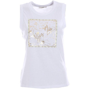 Abbigliamento Donna Top / T-shirt senza maniche Yes Zee T259 T900 Bianco