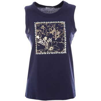 Abbigliamento Donna Top / T-shirt senza maniche Yes Zee T259 T900 Blu
