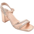 Image of Sandali Malu Shoes Scarpe sandalo donna oro rosa pelle lucida con fasce a incrocio