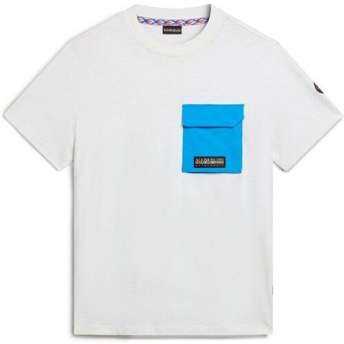Abbigliamento Uomo T-shirt & Polo Napapijri S-TEPEES NP0A4HQJ-N1A WHITE WHISPER Bianco