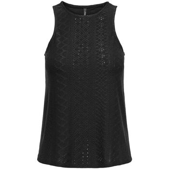 Abbigliamento Donna Top / T-shirt senza maniche Only 15289684 SANDRA-BLACK Nero