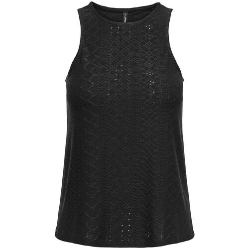 Abbigliamento Donna Top / T-shirt senza maniche Only 15289684 SANDRA-BLACK Nero