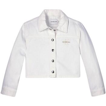 Abbigliamento Bambina Giacca in cuoio / simil cuoio Calvin Klein Jeans  Bianco