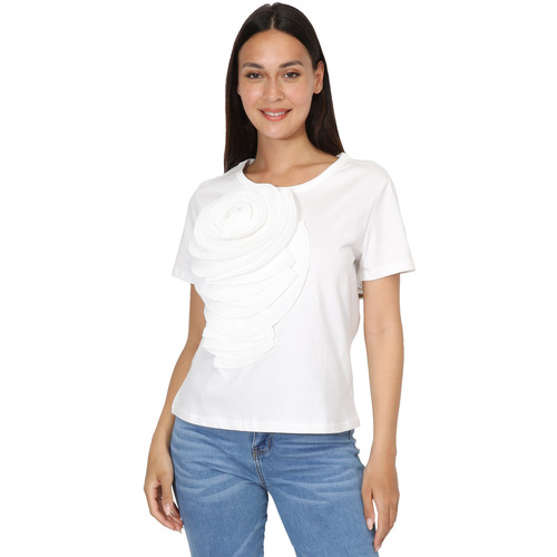 Abbigliamento Donna T-shirt maniche corte La Modeuse 71695_P168516 Bianco