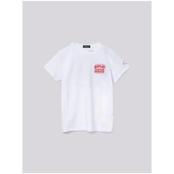Abbigliamento Bambino T-shirt maniche corte Replay T-shirt girocollo con vestibilità regolare SB7404.057 Bianco