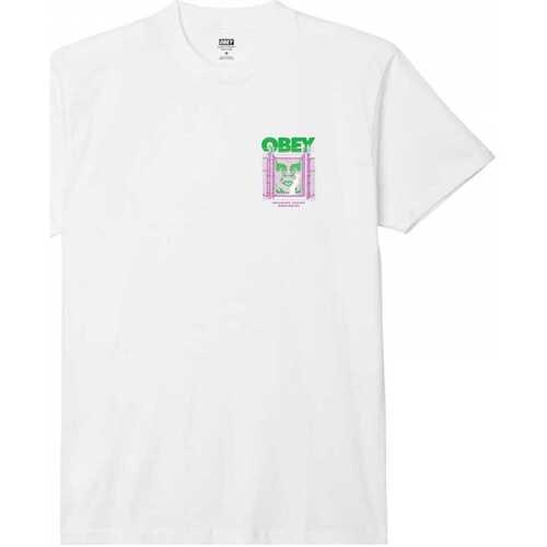 Abbigliamento Uomo T-shirt & Polo Obey chain link fence icon Bianco