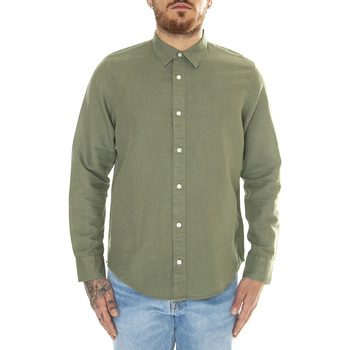 Abbigliamento Uomo Camicie maniche lunghe Lee Patch hirt Olive Grove Verde