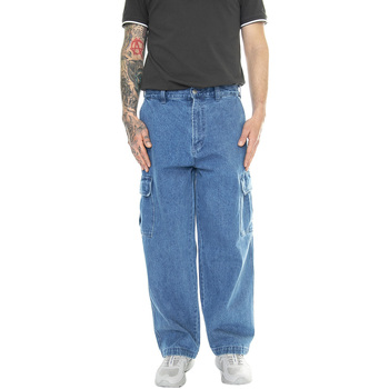 Abbigliamento Uomo Jeans Obey Big Wig Cardgo Denim Pant Light Indigo Blu