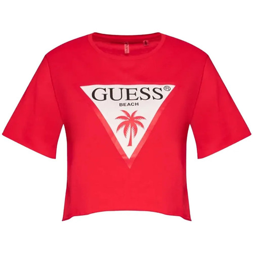 Abbigliamento Donna T-shirt maniche corte Guess Palmas Rosso