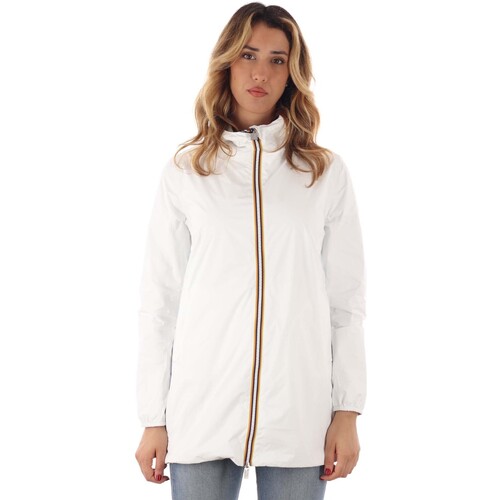 Abbigliamento Donna giacca a vento K-Way 151677 Bianco - Beige