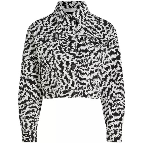Abbigliamento Donna Giubbotti Karl Lagerfeld giubbotto jeans zebrato Bianco