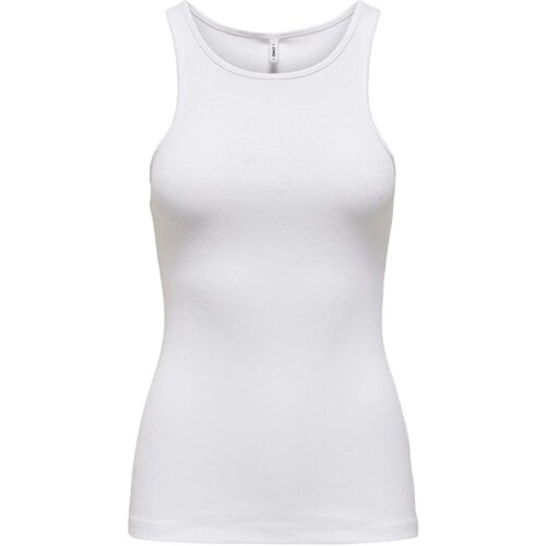 Abbigliamento Donna Top / T-shirt senza maniche Only 15234659 Bianco