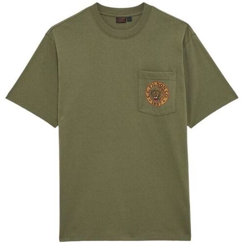Abbigliamento Uomo T-shirt maniche corte Filson T-shirt Frontier Graphic Uomo Army Green Verde