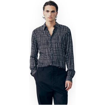 Abbigliamento Uomo Camicie maniche lunghe GaËlle Paris GAABM00041PTTS0112 NB01 Nero