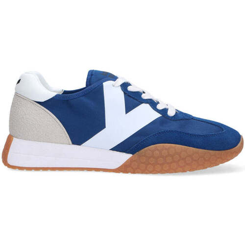 Scarpe Uomo Sneakers basse Kèh-Noo sneaker camoscio nylon blu bianco Blu