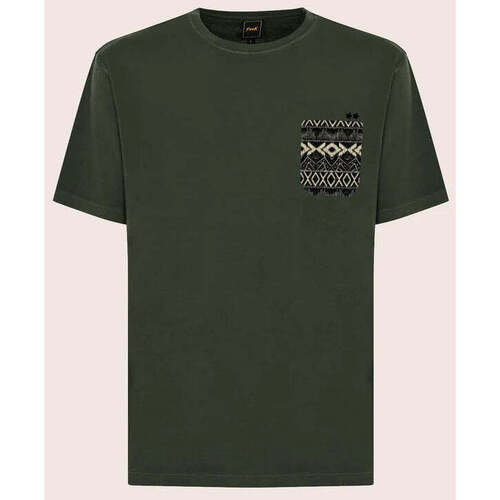 Abbigliamento Uomo T-shirt maniche corte Effek T-SHIRT VERDE CON TASCHINO Verde