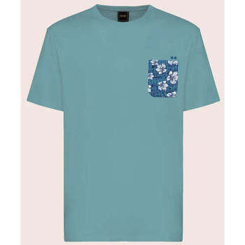 Abbigliamento Uomo T-shirt maniche corte Effek T-SHIRT AZZURRA CON TASCHINO Blu