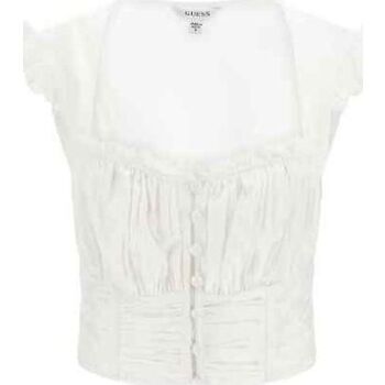 Abbigliamento Donna Top / T-shirt senza maniche Guess W4GH79 WAF10-G011 Bianco