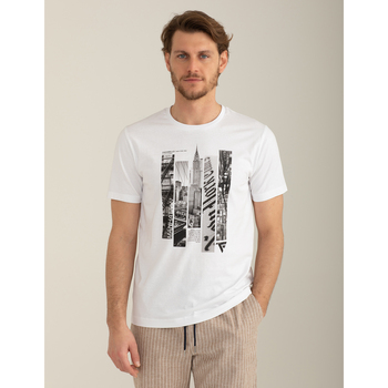 Abbigliamento Uomo T-shirt maniche corte Fred Mello T-shirt girocollo a manica corta in jersey FM24S26TG Bianco