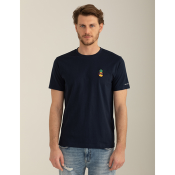 Abbigliamento Uomo T-shirt maniche corte Fred Mello T-shirt girocollo a manica corta in jersey FM24S31TG Blu