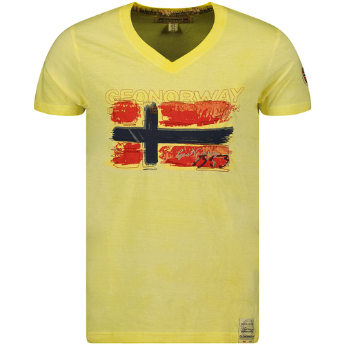 Abbigliamento Uomo T-shirt maniche corte Geo Norway SW1561HGN-LIGHT YELLOW Giallo