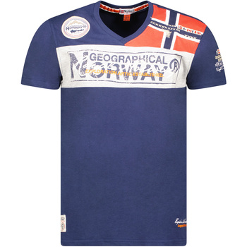 Abbigliamento Uomo T-shirt maniche corte Geographical Norway SX1130HGN-Navy Marine
