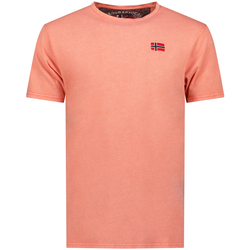 Abbigliamento Uomo T-shirt maniche corte Geographical Norway SY1363HGN-Coral Rosso