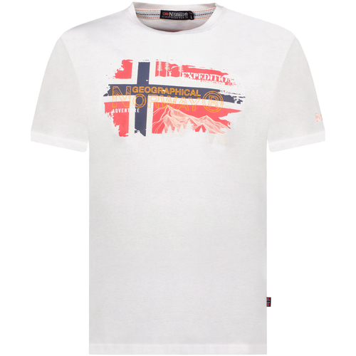 Abbigliamento Uomo T-shirt maniche corte Geographical Norway SY1366HGN-White Bianco