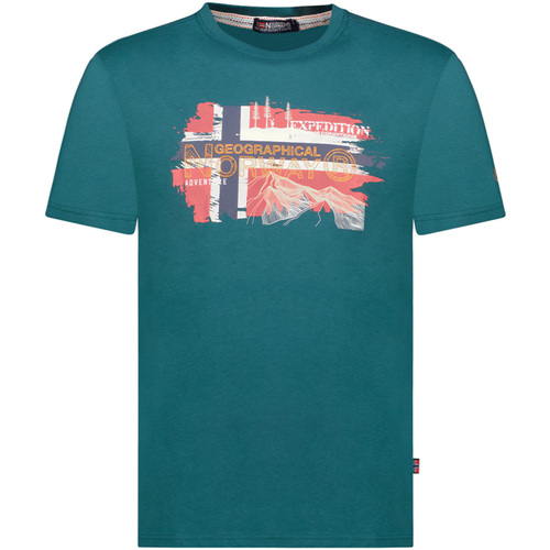 Abbigliamento Uomo T-shirt maniche corte Geographical Norway SY1366HGN-GREEN SAPIN Verde