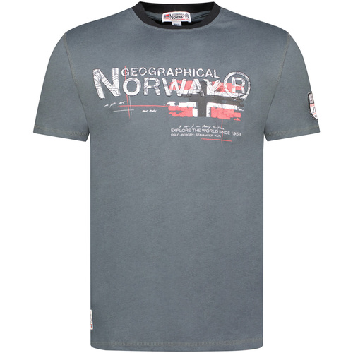 Abbigliamento Uomo T-shirt maniche corte Geographical Norway SY1450HGN-Dark Grey Grigio