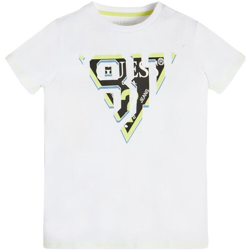 Abbigliamento Bambino T-shirt maniche corte Guess G-L3RI06K8HM0 Bianco