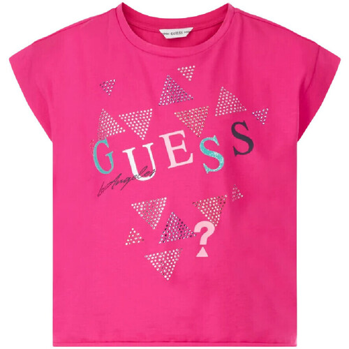 Abbigliamento Bambina T-shirt maniche corte Guess J1GI05-K6YW1 Rosa