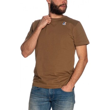 Abbigliamento Uomo T-shirt & Polo K-Way T-Shirt Le Vrai Edouard Brown Corda Marrone
