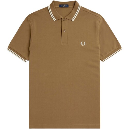 Abbigliamento Uomo T-shirt & Polo Fred Perry Fp Twin Tipped Fred Perry Shirt Marrone
