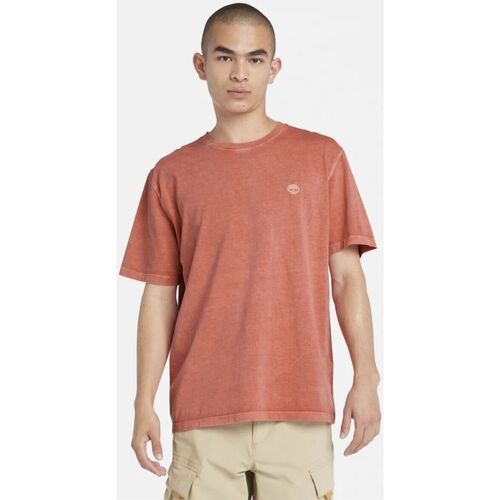 Abbigliamento Uomo T-shirt & Polo Timberland TB0A5YAY - DUNSTAN-EI41 BURNT SIENNA Rosso