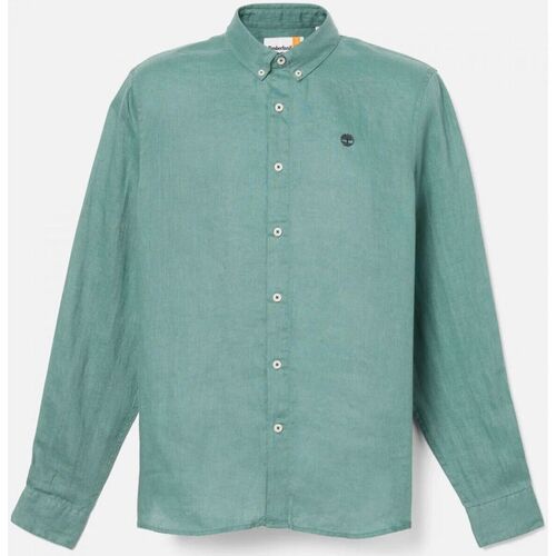 Abbigliamento Uomo Camicie maniche lunghe Timberland TB0A2DC3CL61 - LINENE SHIRT-SEA PINE Verde