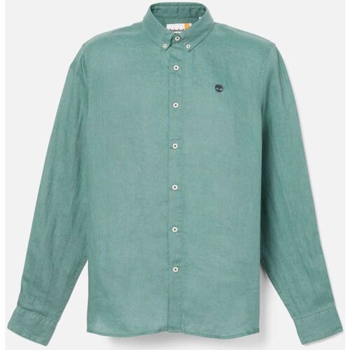 Abbigliamento Uomo Camicie maniche lunghe Timberland TB0A2DC3CL61 - LINENE SHIRT-SEA PINE Verde