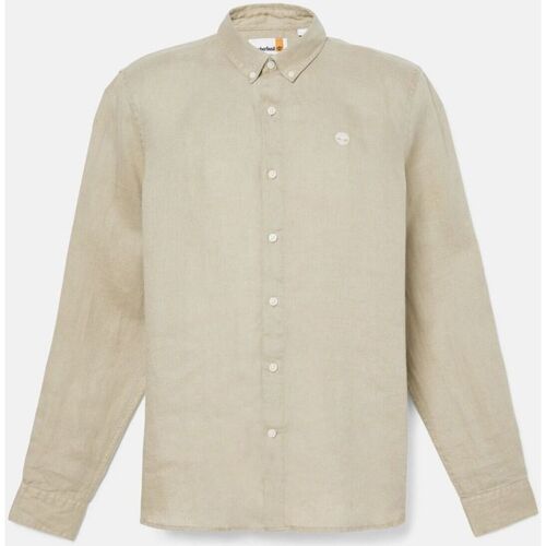 Abbigliamento Uomo Camicie maniche lunghe Timberland TB0A2DC3DH41 - LINEN SHIRT-LEMON PEPPER Beige