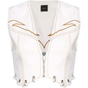 Abbigliamento Donna Gilet / Cardigan Pinko DRACULA GILET BULL SLEGATO Bianco