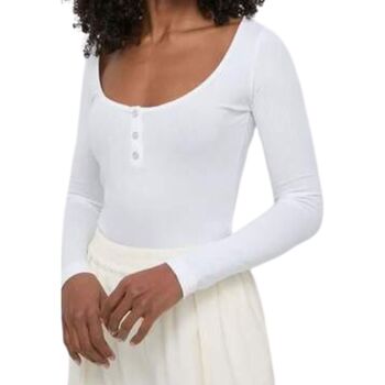 Abbigliamento Donna T-shirts a maniche lunghe Pinko MADAGASCAR MAGLIA COSTINA LEGGERA Bianco