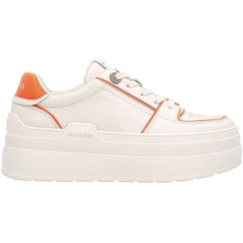 Scarpe Donna Sneakers Pinko GRETA 01 SNEAKER CALF LEATHER Arancio