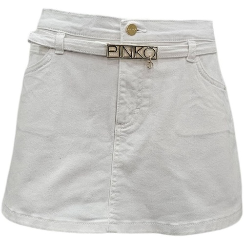 Abbigliamento Donna Shorts / Bermuda Pinko Up DRILL SKORT GIRL Bianco