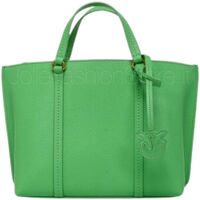 Borse Donna Tote bag / Borsa shopping Pinko CARRIE SHOPPER CLASSIC PELLE BOTTALATA Verde
