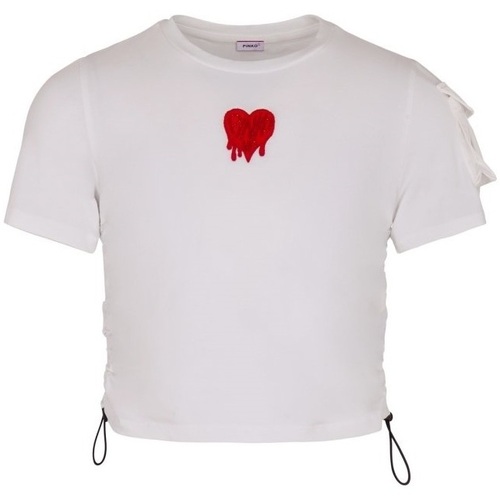 Abbigliamento Bambina T-shirt & Polo Pinko Up STRETCH JERSEY T-SHIRT GIRL Bianco