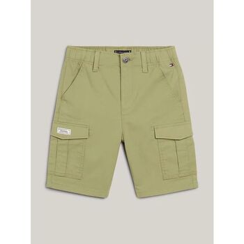 Abbigliamento Bambino Shorts / Bermuda Tommy Hilfiger KB0KB08799 CARGO SHORT-L9F FADED OLIVE Verde