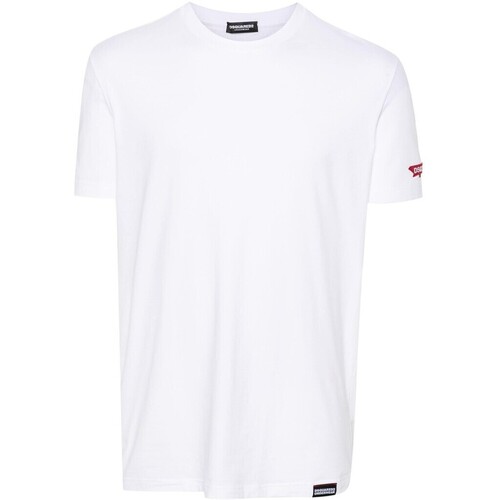 Abbigliamento Uomo T-shirt & Polo Dsquared shirt con patch logo Bianco