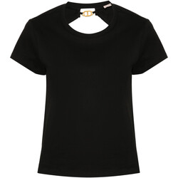 Abbigliamento Donna T-shirt & Polo Twin Set T-SHIRT CON CUT OUT SUL RETRO Nero
